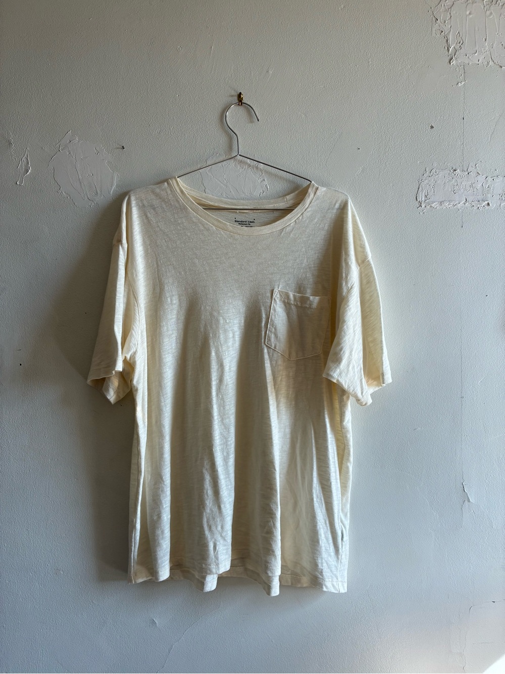 Women's Cream Short Sleeve Pocket Tee